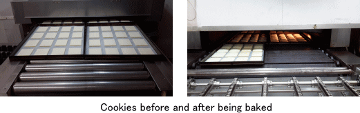 cookie before and after being baked